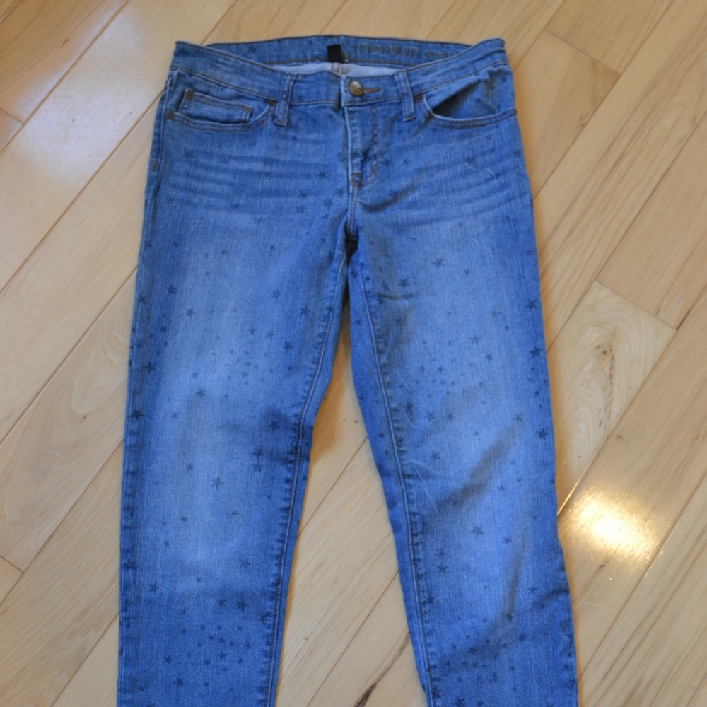 Gap jeans 6 premium super skinny ankle blue stars